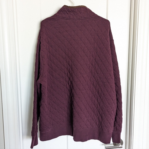 Polo Ralph Lauren Quilted 1/4 Snap Pullover - Maroon sz XXL - Picture 6 of 6
